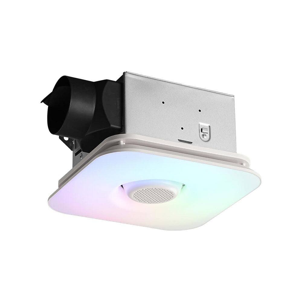 Parrot Uncle 110 CFM Ceiling Bathroom Exhaust Fan with Bluetooth Speaker and Adjustable CCT LED Lights and RGB Light (1)