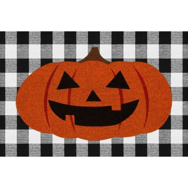 Unbranded Pumpkin 24 in. x 36 in. Fall Coir Layering Mat