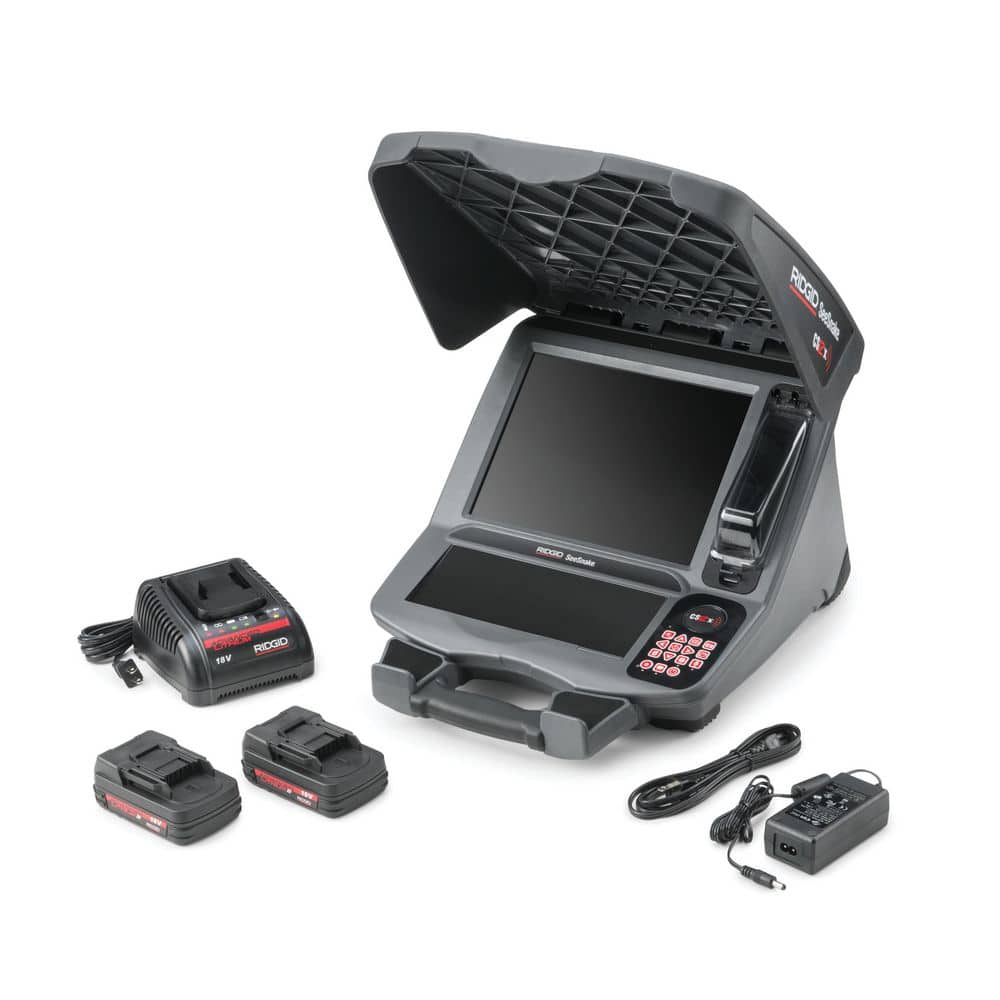 RIDGID SeeSnake Mini Pro Sewer Camera Inspection Reel 200 ft. Cable for 1.5 in.-8 in. Lines and CS12x 12 in. Monitor Kit Bundle (3)