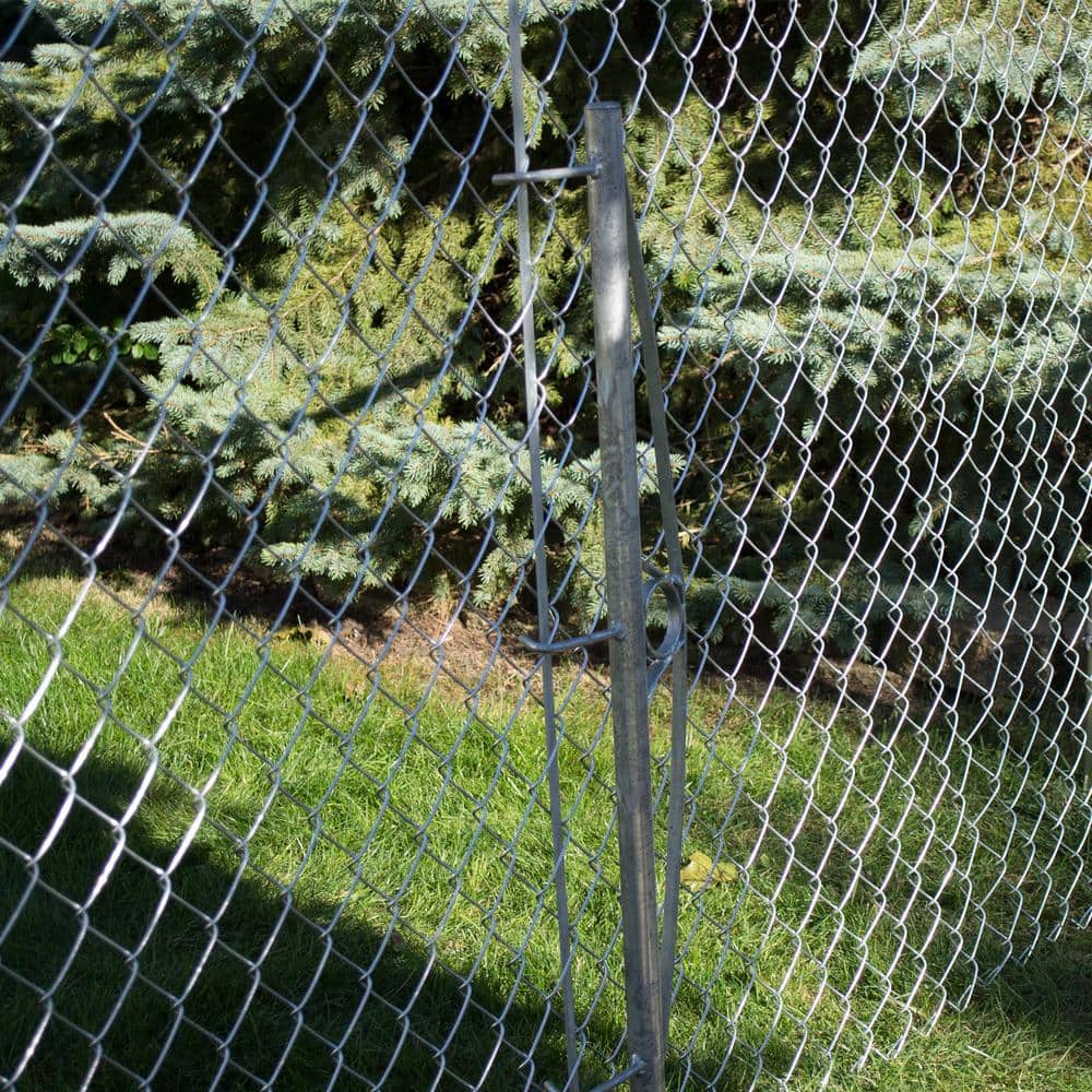 Everbilt 36 in. Galvanized Steel Chain Link Fence Stretcher Bar - 3-Hooks (4)