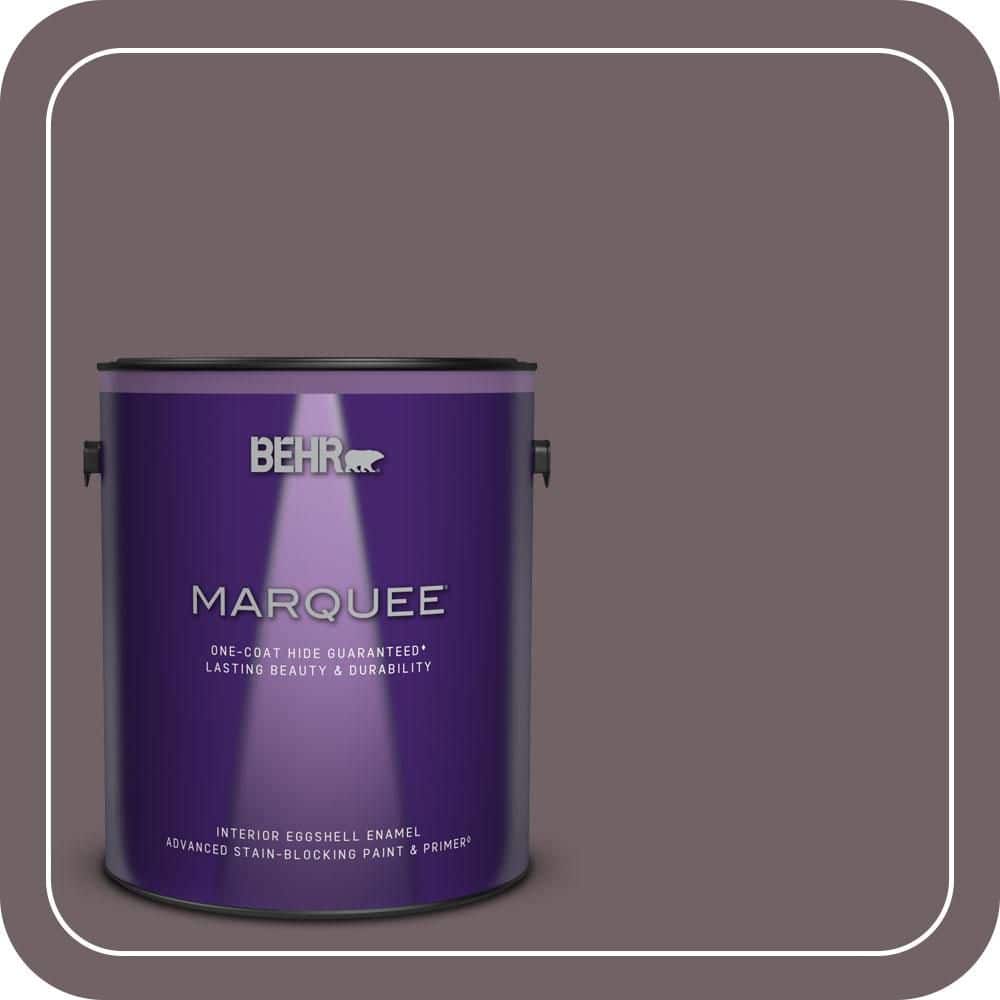 BEHR MARQUEE 1 gal. #N110-6 Dignified Purple One-Coat Hide Eggshell Enamel Interior Paint & Primer (1)