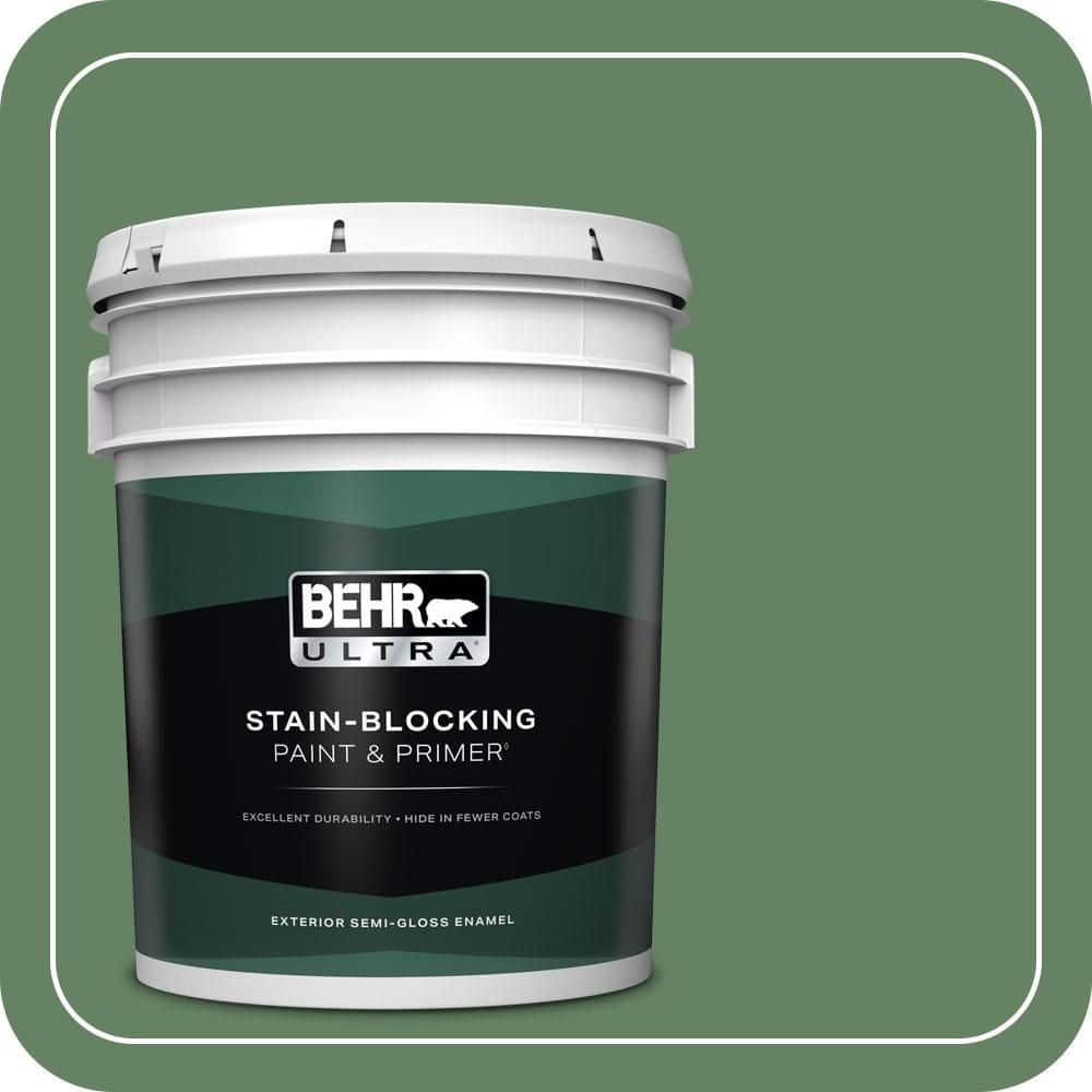BEHR ULTRA 5 gal. #S400-6 Tuscan Herbs Semi-Gloss Enamel Exterior Paint & Primer