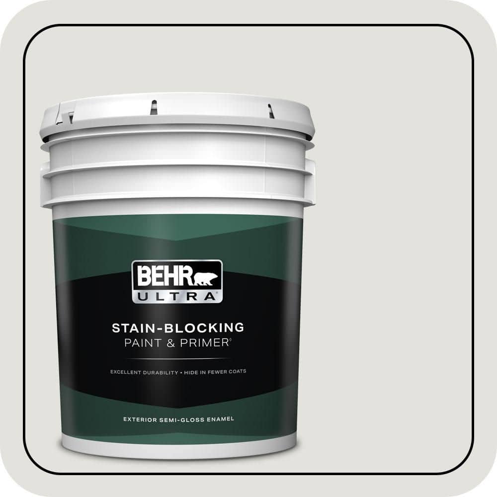 BEHR ULTRA 5 gal. #MQ3-04 Quiet on the Set Semi-Gloss Enamel Exterior Paint & Primer (1)