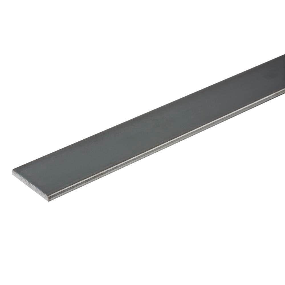 Everbilt 1 in. x 4 ft.-1/4 in. Thick Plain Steel Bar Metal Stock