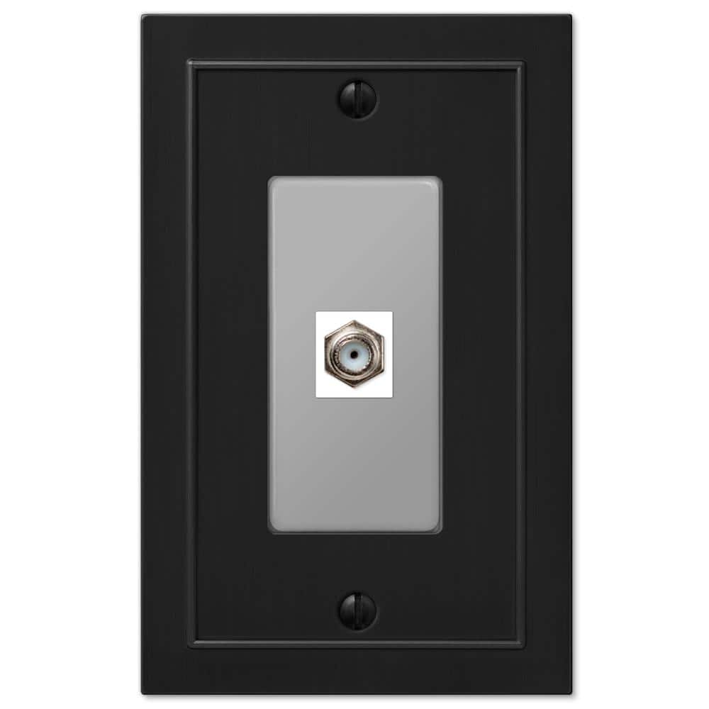 AMERELLE Bethany Gang Coax Metal Wall Plate