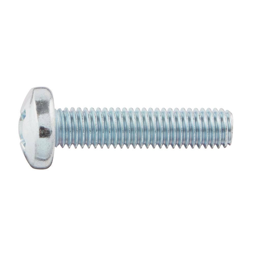 Everbilt M8-1.25 x 35mm Zinc Pan Head Phillips Drive Machine Screw 2-Pieces (3)