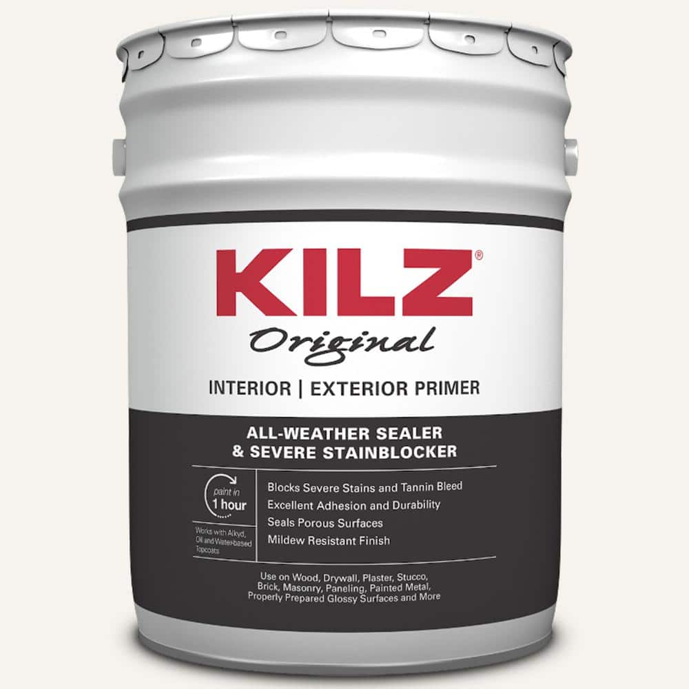 KILZ Original 5 gal. White Oil-Based Interior and Exterior Primer, Sealer, and Stain Blocker