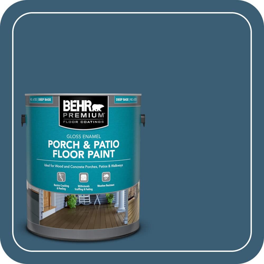 BEHR PREMIUM 1 gal. #S490-7 Superior Blue Gloss Enamel Interior/Exterior Porch and Patio Floor Paint