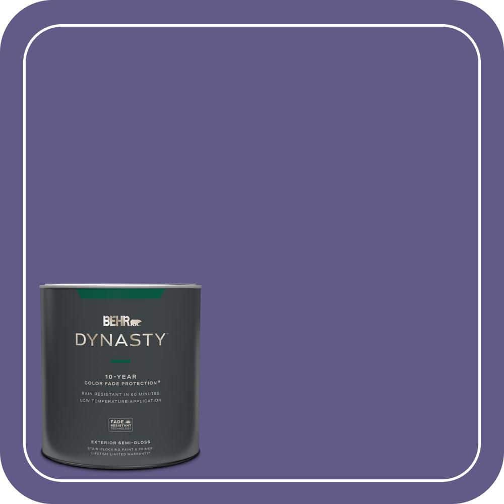 BEHR DYNASTY 1 qt. #S-G-640 Purple Balloon Semi-Gloss Exterior Stain-Blocking Paint & Primer