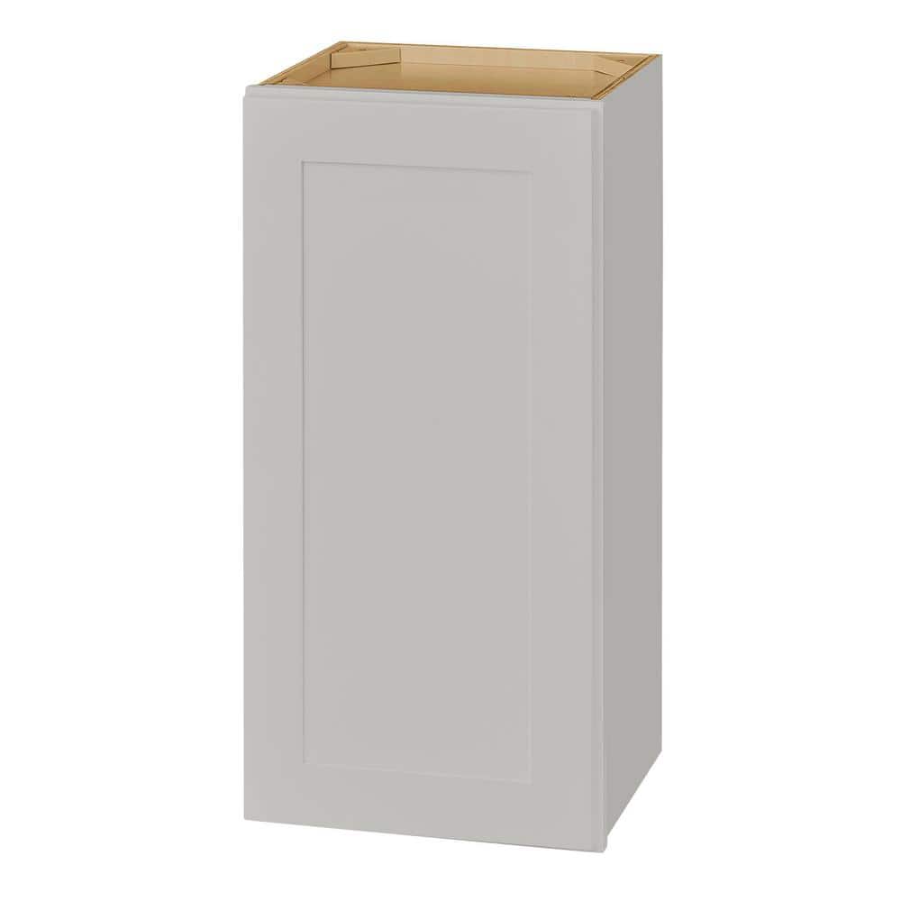 Hampton Bay Avondale 15 in. W x 12 in. D x 30 in. H Ready to Assemble Plywood Shaker Wall Kitchen Cabinet in Dove Gray