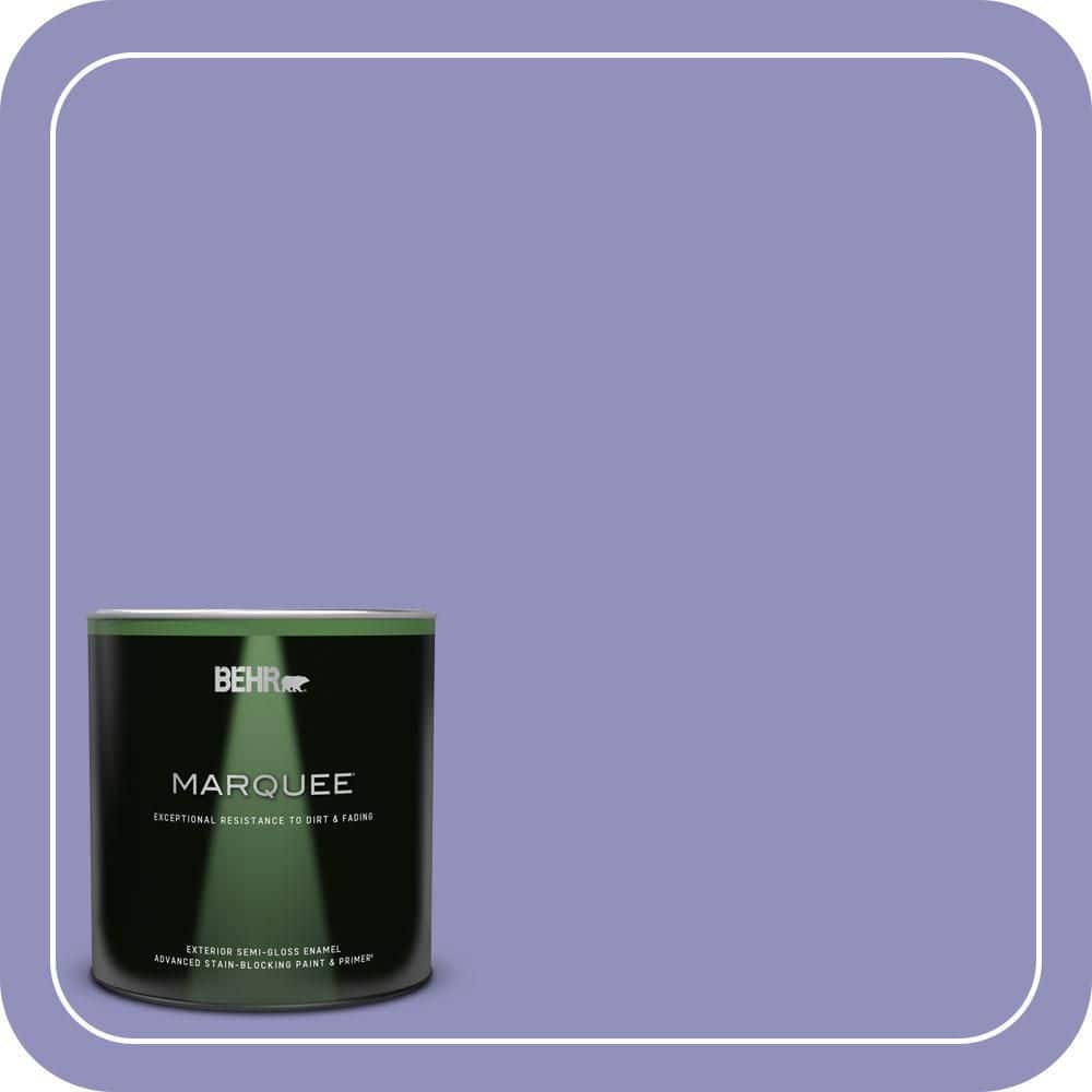 BEHR MARQUEE 1 qt. #PPU16-05 Lily of the Nile Semi-Gloss Enamel Exterior Paint & Primer
