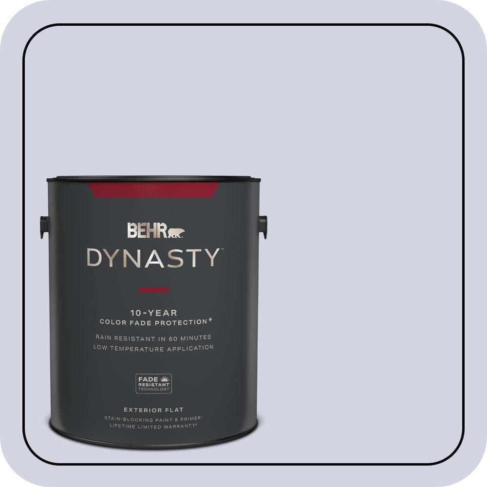 BEHR DYNASTY 1 gal. #630E-2 Purple Veil Flat Exterior Stain-Blocking Paint & Primer