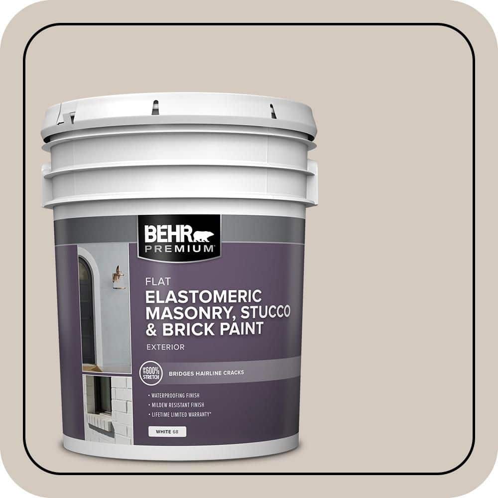 BEHR PREMIUM 5 gal. #N220-2 Ashen Tan Elastomeric Masonry, Stucco and Brick Exterior Paint (1)