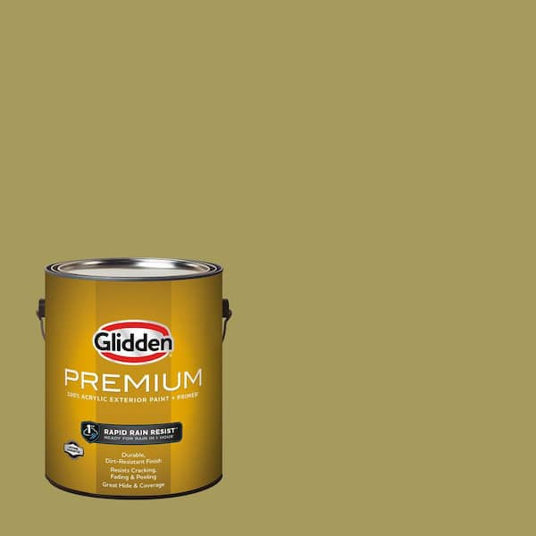 Glidden Premium 1 gal. Loveliest Leaves PPG1116-6 Semi-Gloss Exterior Latex Paint (2)