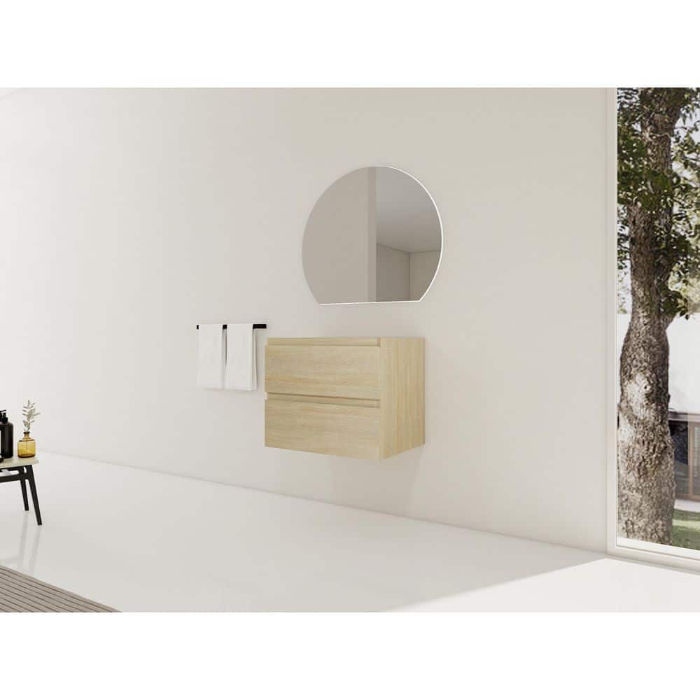 Noble House Ondine 31 in. Floating Bathroom Vanity Cabinet without Top with Soft Close Drawers, Wood Grain Design