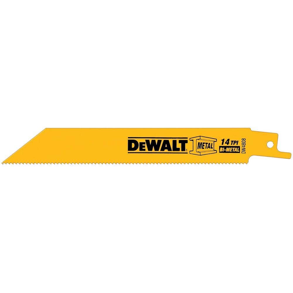 DEWALT 6 in. 14 TPI Straight Back Bi-Metal Reciprocating Saw Blade (2-Pack) (1)