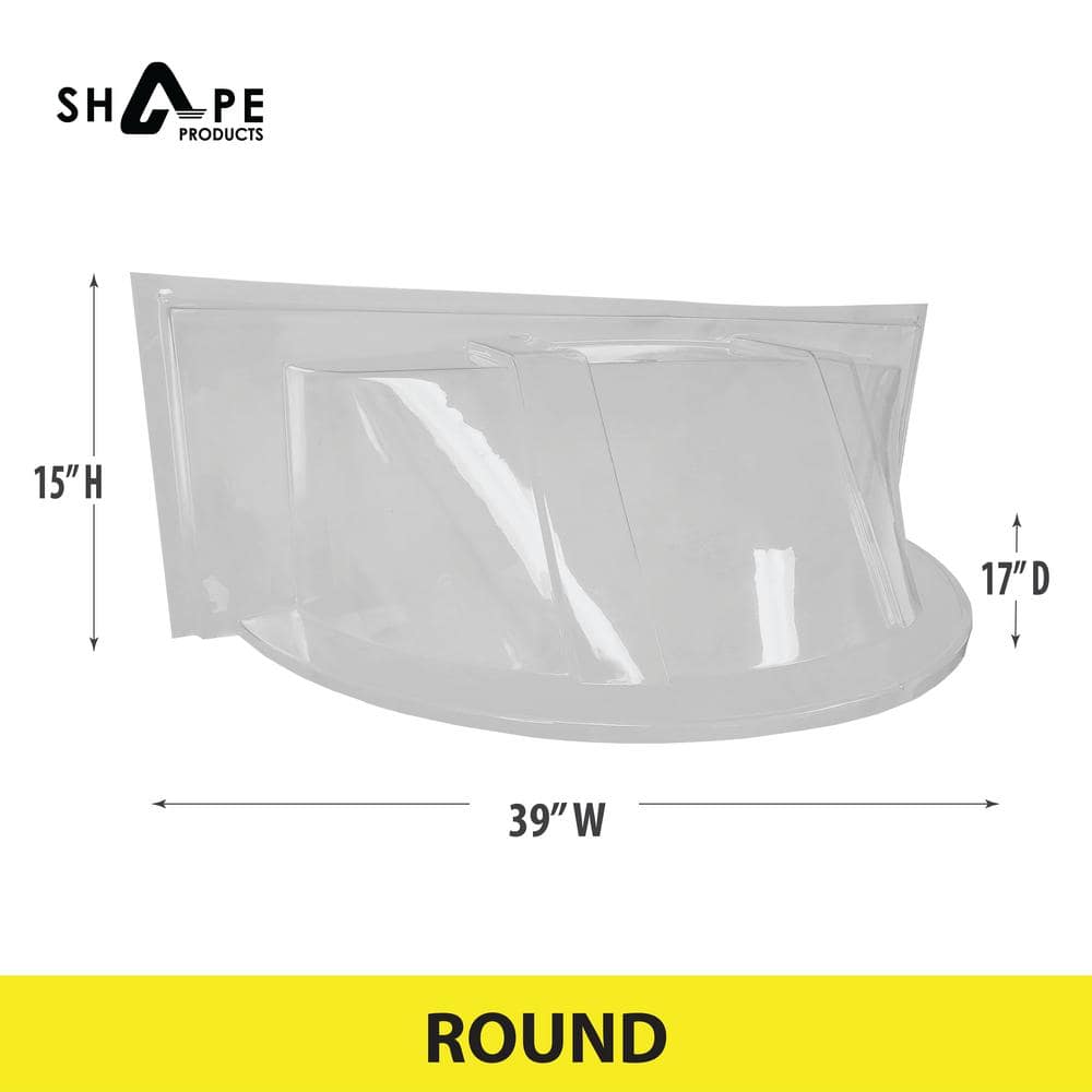 SHAPE PRODUCTS 39 in. W x 17 in. D x 15 in. H Premium Round Bubble Window Well Cover (2)