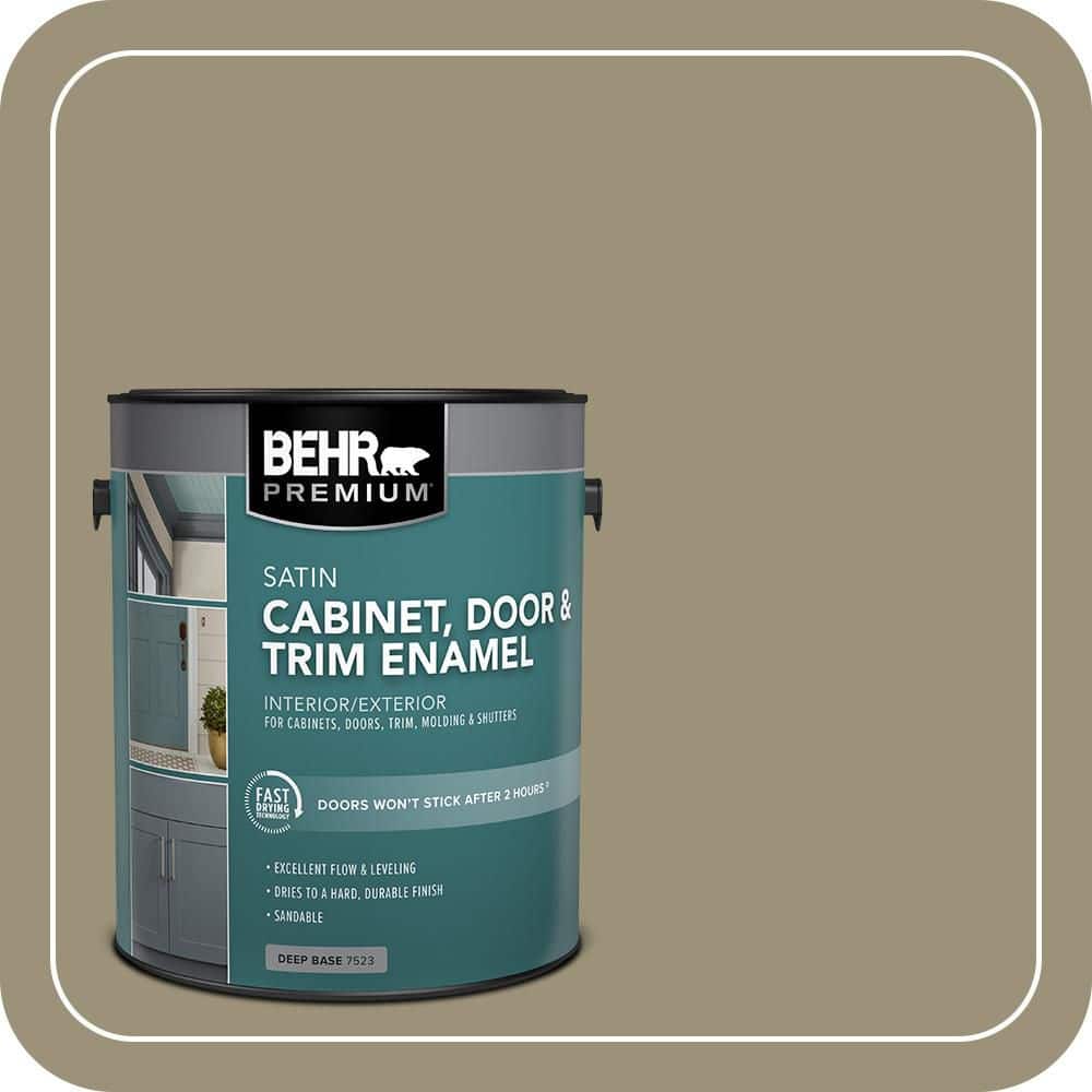 BEHR PREMIUM 1 gal. #N340-5 Grassy Savannah Satin Enamel Interior/Exterior Cabinet, Door & Trim Paint (1)
