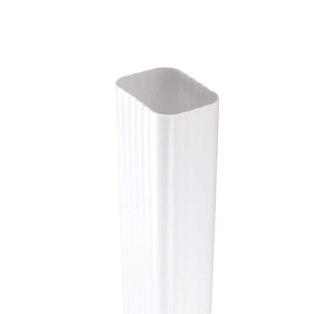 Amerimax Home Products 2 in. x 3 in. x 10 ft. White Vinyl Downspout (1)