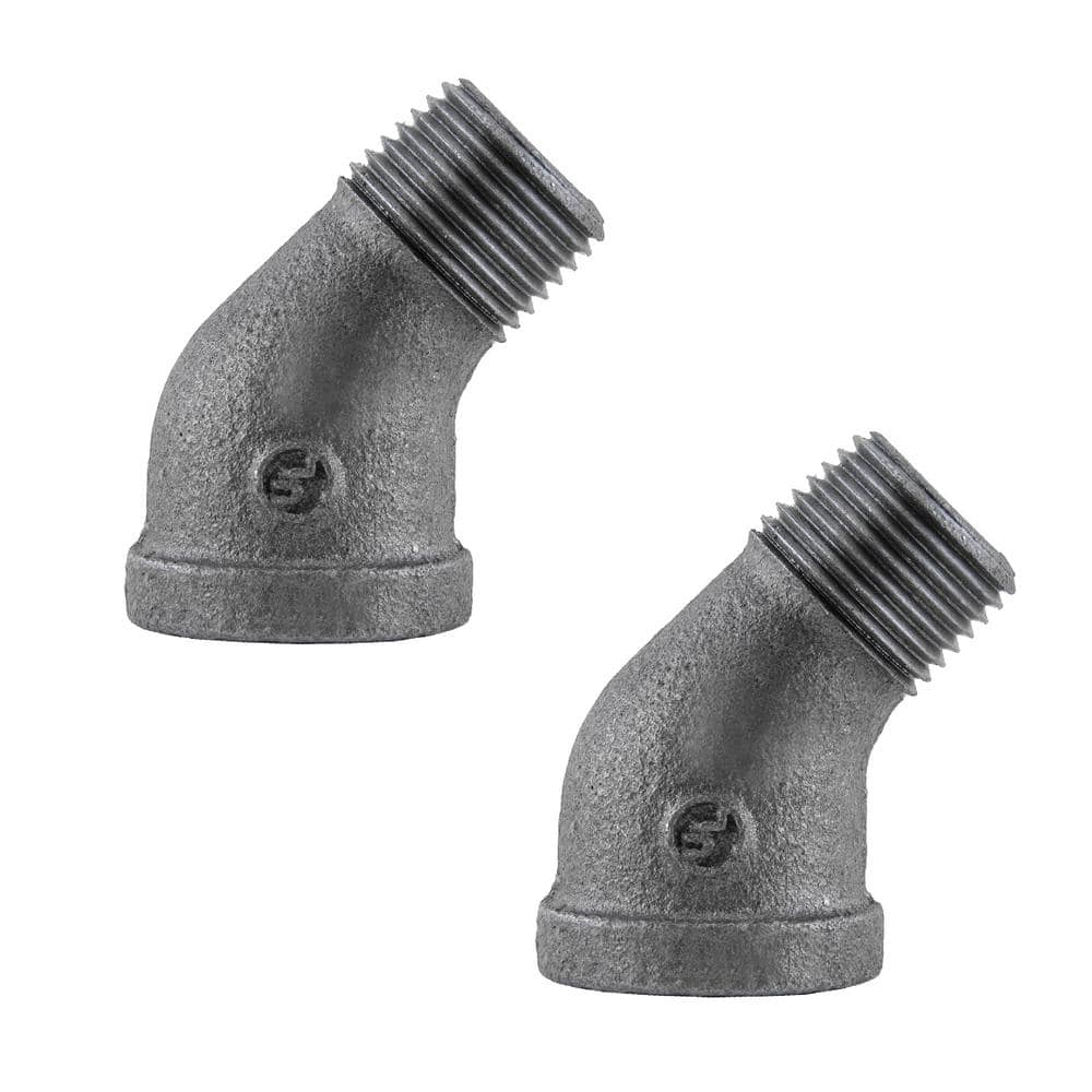 STZ 1/2 in. Black Iron 45° Street Elbow (2-Pack) (1)