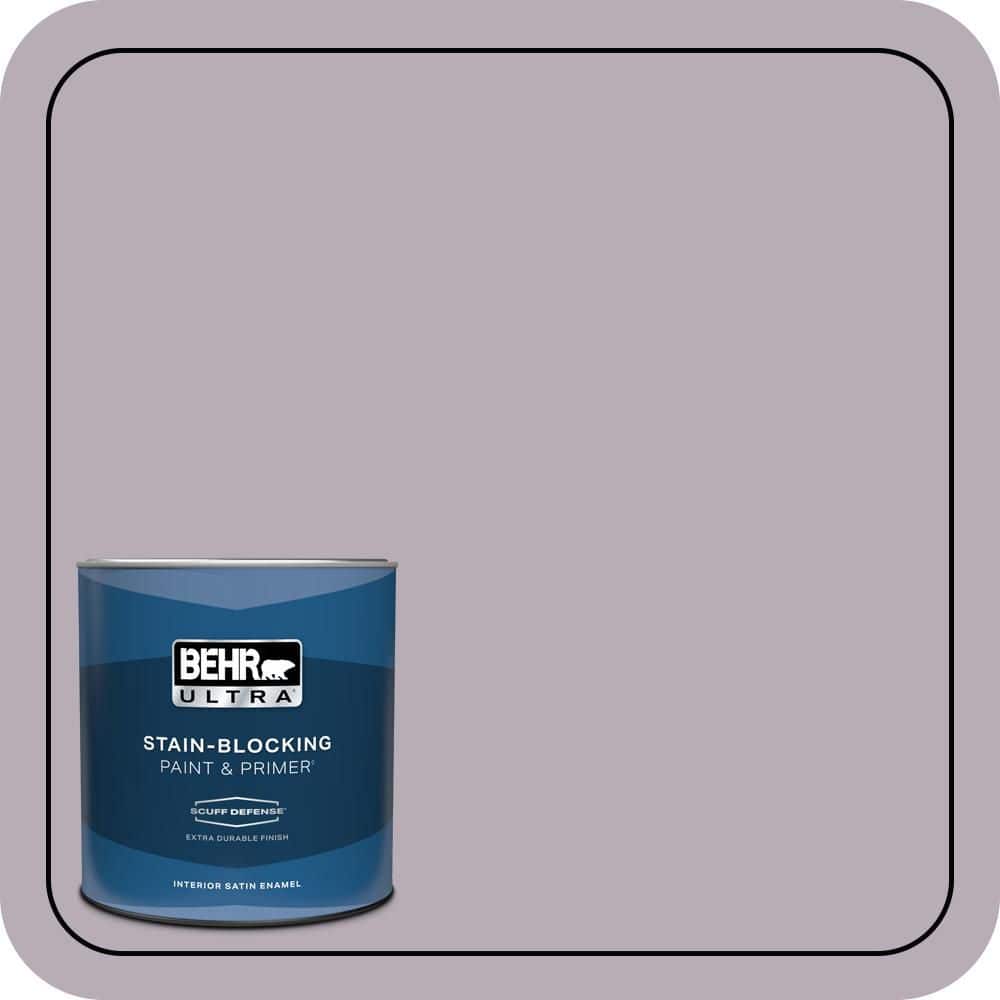 BEHR ULTRA 1 qt. #670F-4 Silverberry Extra Durable Satin Enamel Interior Paint & Primer
