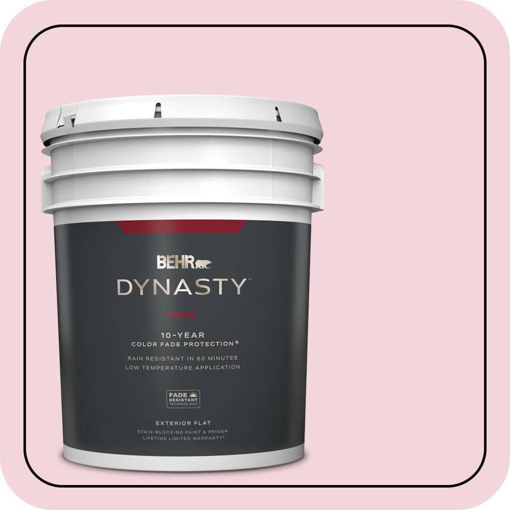 BEHR DYNASTY 5 gal. #P140-1 Summer Crush Flat Exterior Stain-Blocking Paint & Primer