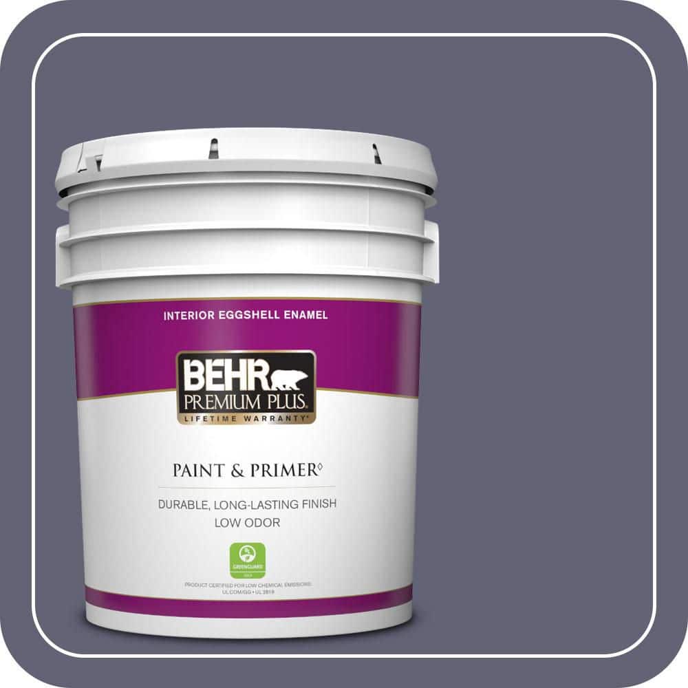 BEHR PREMIUM PLUS 5 gal. #620F-6 Purple Orchid Eggshell Enamel Low Odor Interior Paint & Primer