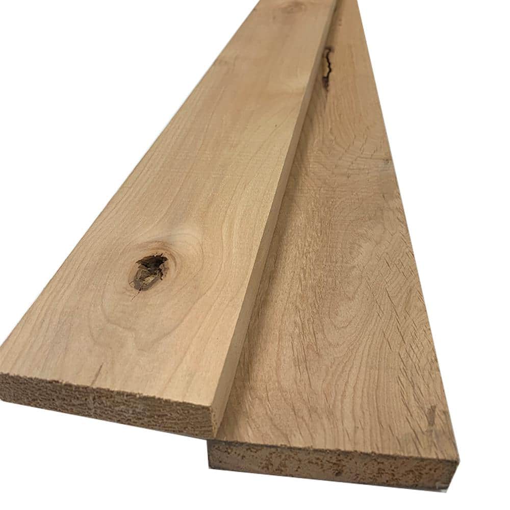 Swaner Hardwood 1 in. x 4 in. x 8 ft. Knotty Alder S4S Board (2-Pack) (1)