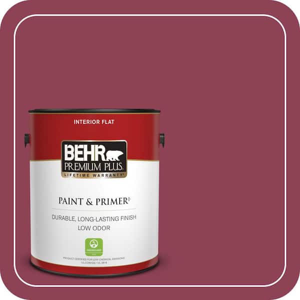 BEHR PREMIUM PLUS #120D-6 Cranberry Splash Enamel Low Odor & Primer (3)