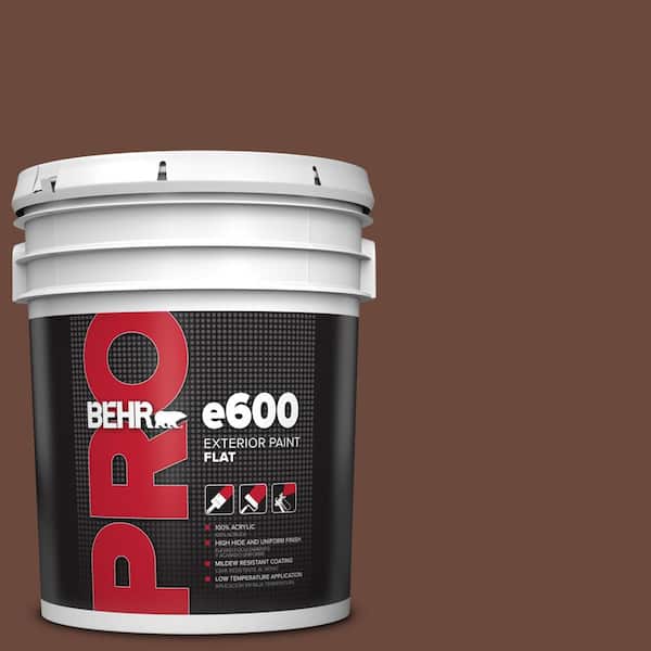 BEHR PRO 5 gal. #BXC-45 Classic Brown Flat Exterior Paint (2)