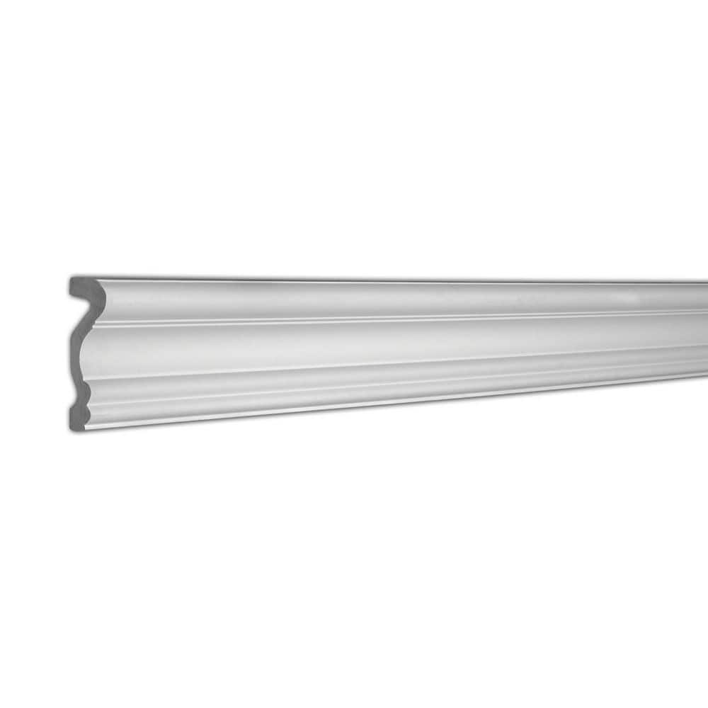 American Pro Decor 1 in. x 3-3/8 in. x 94-1/2 in. Plain Polyurethane Panel Moulding Pro Pack 39 LF (5-Pack) (1)
