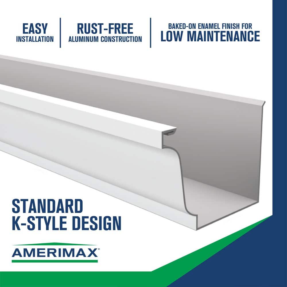 Amerimax Home Products 10 ft. Aluminum K-Style Gutter (4)