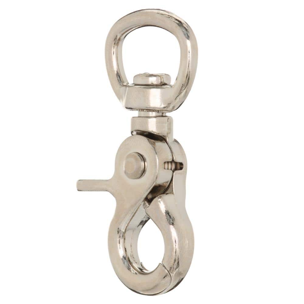 Everbilt 1/2 in. x 2-3/8 in. Nickel-Plated Swivel Trigger Snap (2)