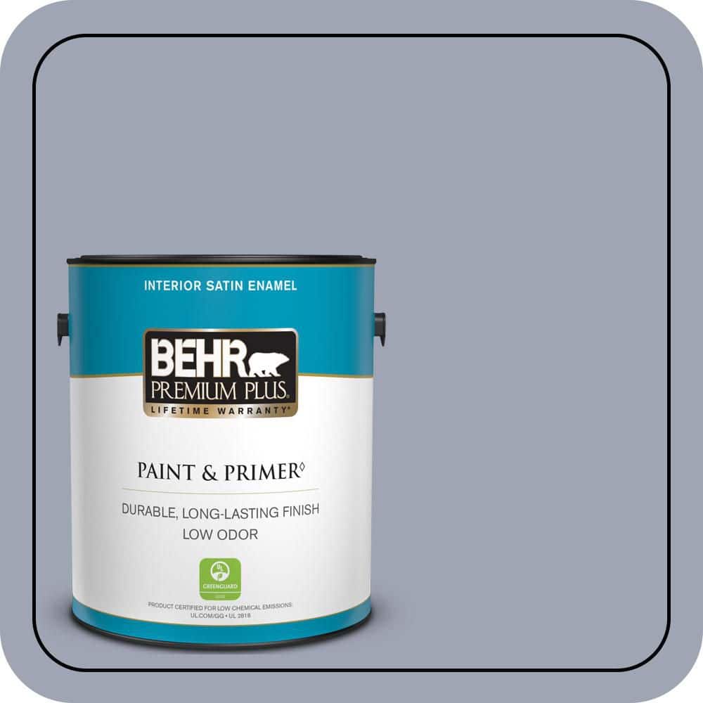 BEHR PREMIUM PLUS 1 gal. #PPU15-11 Great Falls Satin Enamel Low Odor Interior Paint & Primer