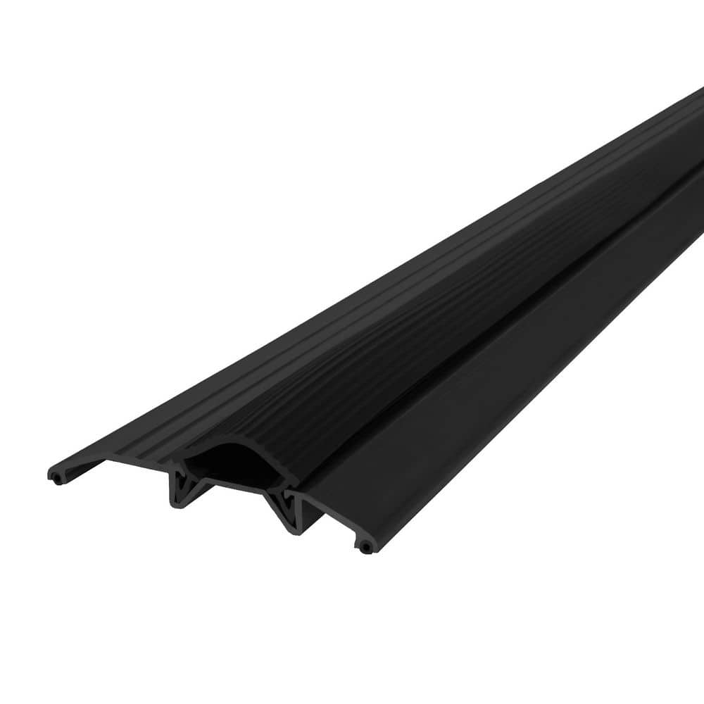 M-D Building Products 3.75 in. x 36 in. Black Aluminum and Vinyl Heavy-Duty Low-Profile Door Weatherstripping Threshold