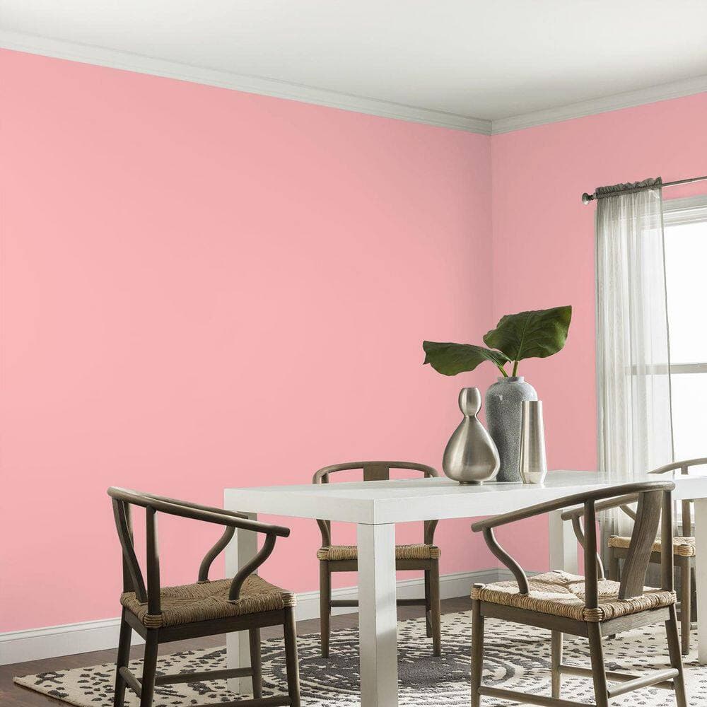 Glidden Ultra-Hide 1 gal. PPG1185-3 Precious Pink Satin Interior Paint (4)