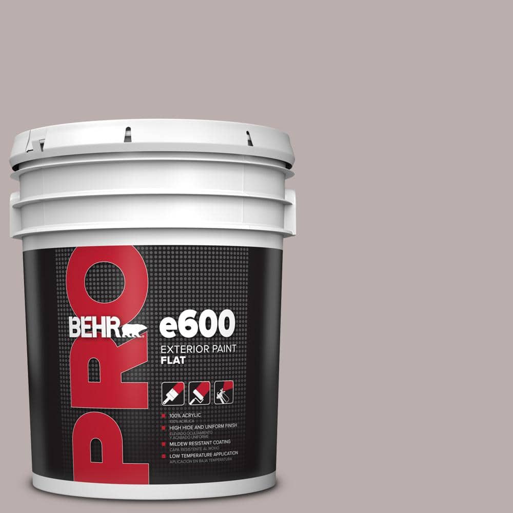 BEHR PRO 5 gal. #PPU17-11 Vintage Mauve Exterior Flat Paint