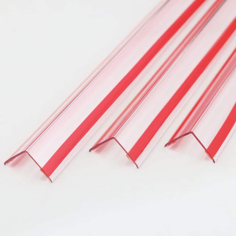 Wudkey 4-Pack 3.9 ft. x 1.0 in. Peel and Stick Clear Corner Guards, Self-Adhesive L-Shaped Outside Corner Shield for Door (1)