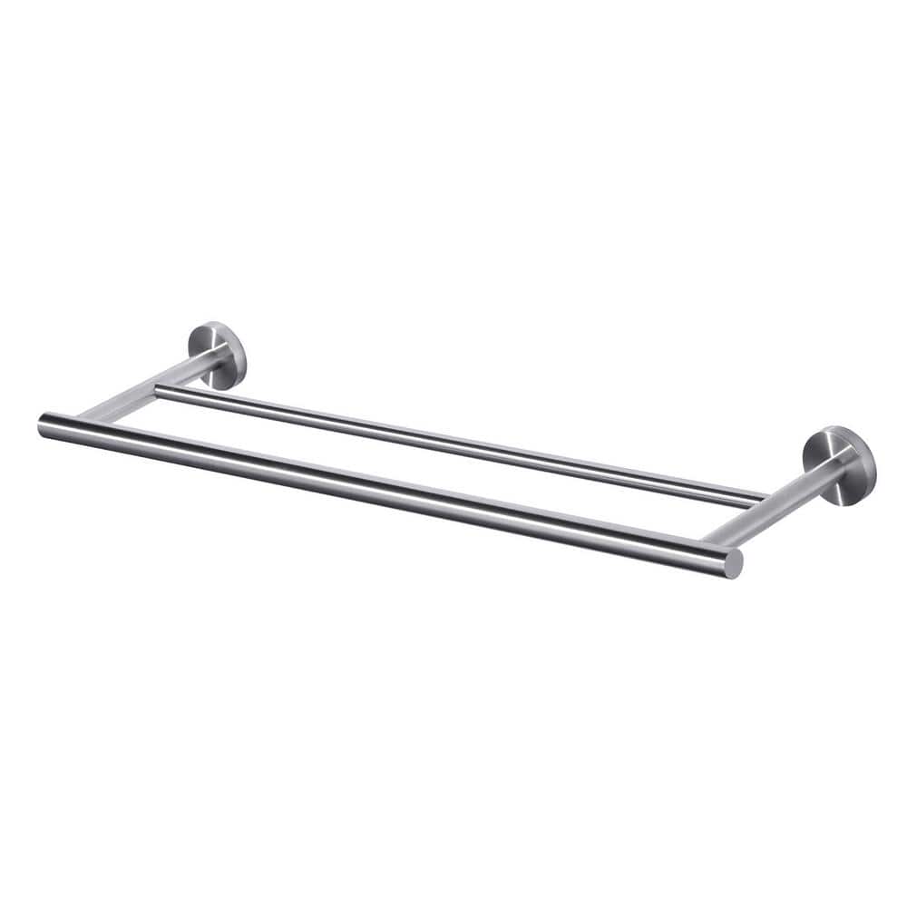 WOWOW Stainless Steel Double Towel Bars for Bathroom, Wall Mount Towel Holder