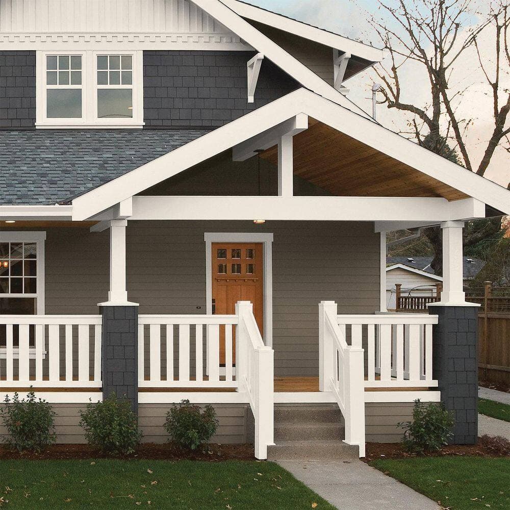 Glidden Premium 1 gal. PPG1074-1 Pearls And Lace Semi-Gloss Exterior Latex Paint (4)