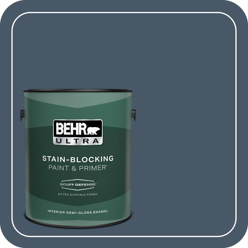 BEHR ULTRA 1 gal. #QE-55 Harbour Extra Durable Semi-Gloss Enamel Interior Paint & Primer