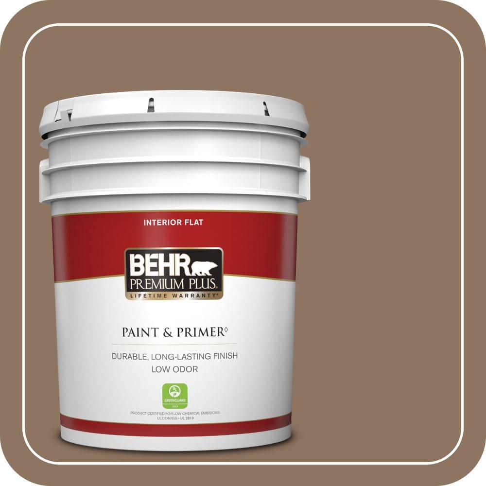BEHR PREMIUM PLUS 5 gal. #700D-6 Belgian Sweet Flat Low Odor Interior Paint & Primer