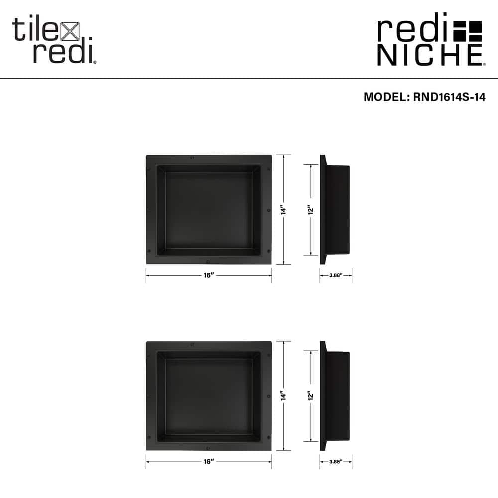 Tile Redi Redi Niche 16 in. x 14 in. Double Niche Set (2)