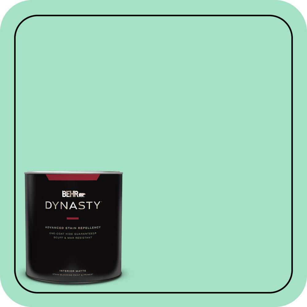 BEHR DYNASTY 1 qt. #470A-3 Reef Green Matte Interior Stain-Blocking Paint & Primer