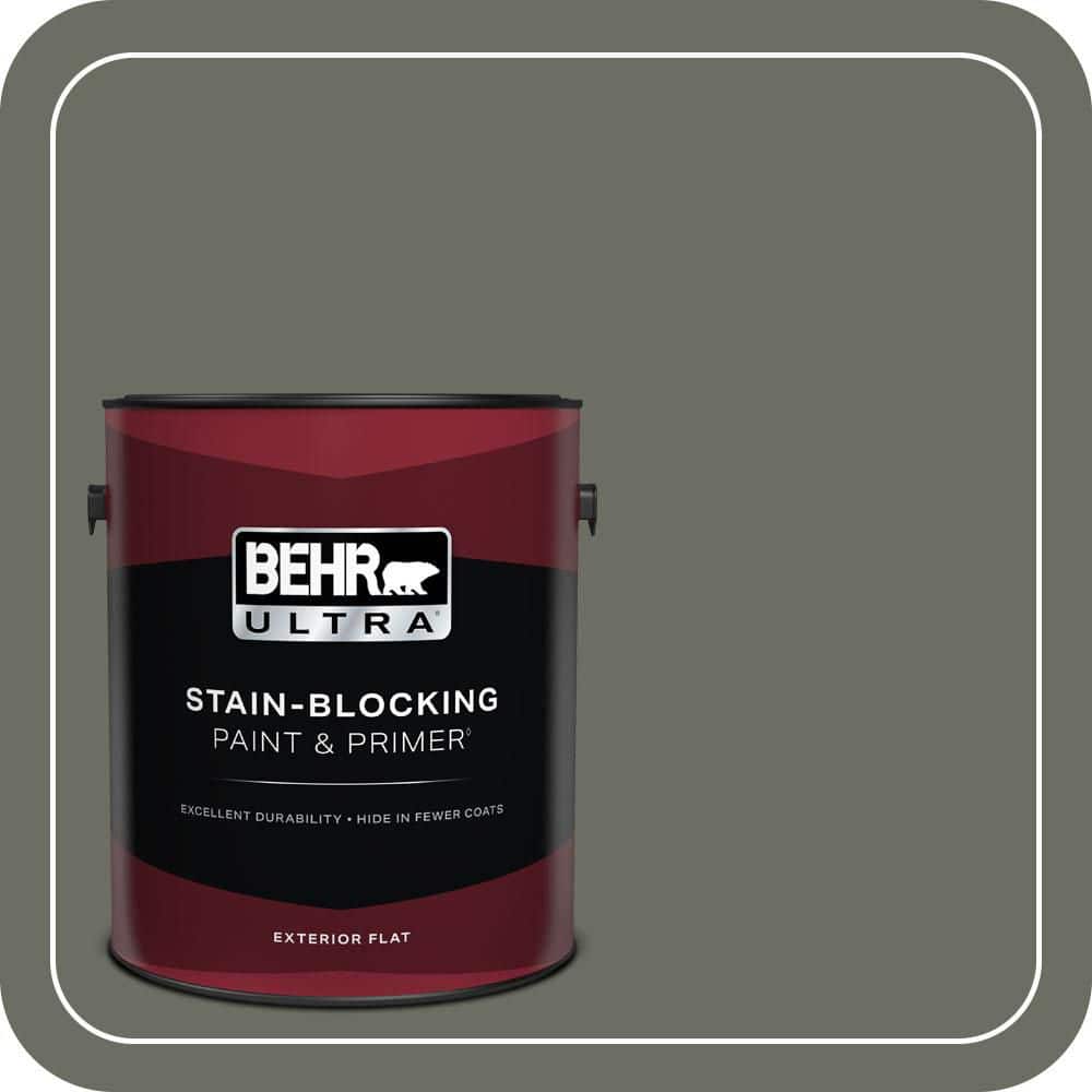 BEHR ULTRA 1 gal. #N380-6 Bonsai Trunk Flat Exterior Paint & Primer