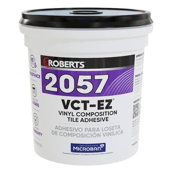 ROBERTS 2057 1 Gal. 24 Hour Dry Time Vinyl Composition Tile Floor Adhesive in Creamy Tan