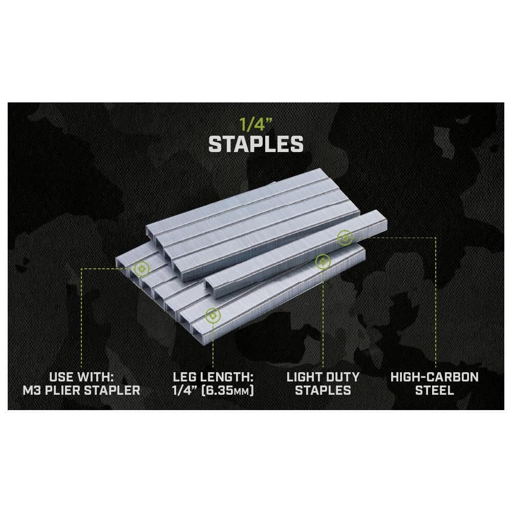 SPEC OPS 1/4 in. Galvanized Steel Light-Duty Staples for M3 Plier Stapler, 5,000 Count (2)