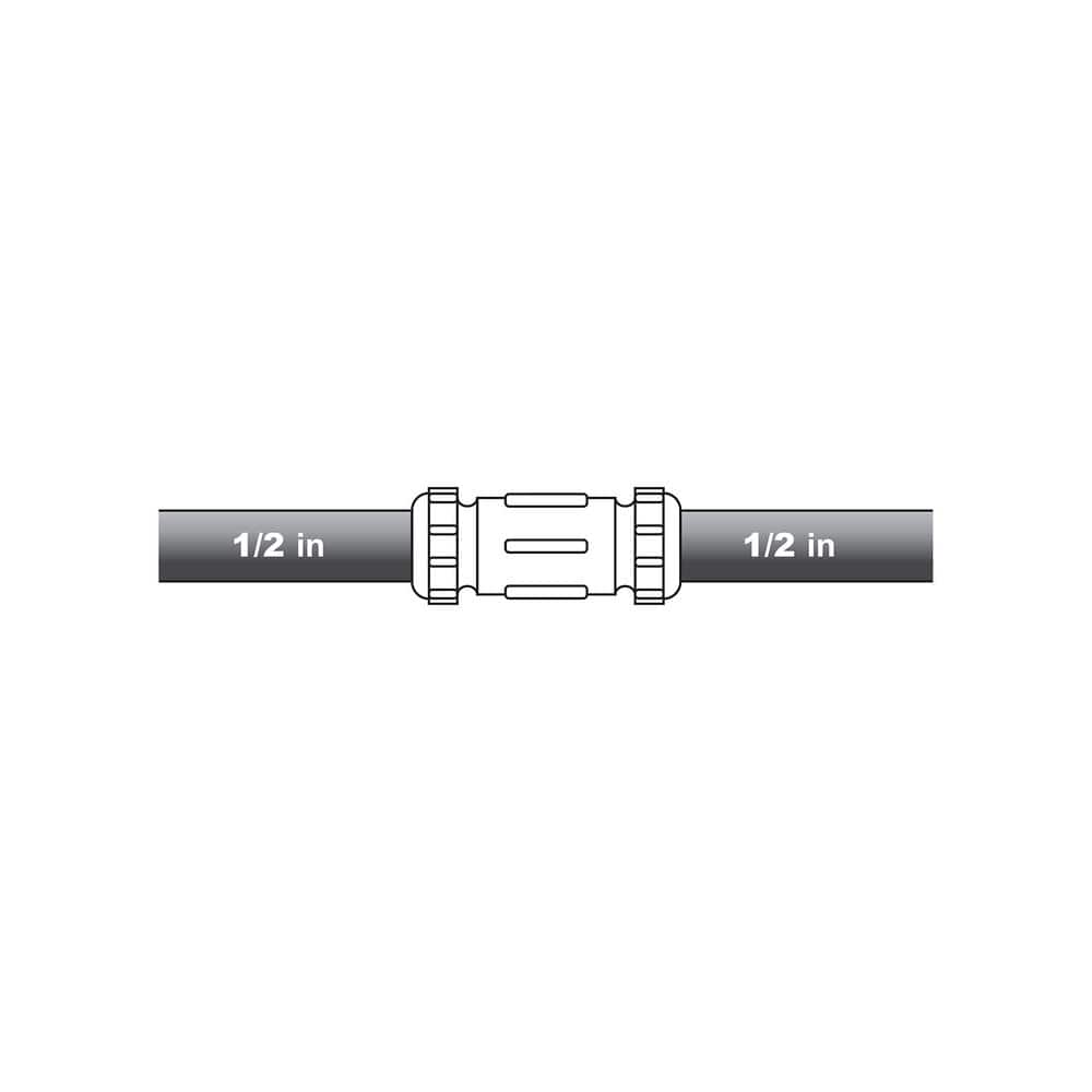 PLUMBFLEX . Nominal Fitting 3 in. Length Brass Compression Coupling Fitting, with Packing Nut (4)