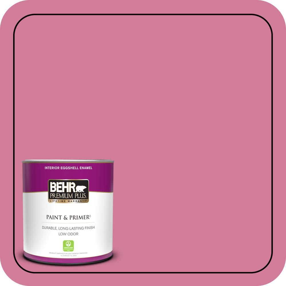 BEHR PREMIUM PLUS 1 qt. #P130-5 Little Bow Pink Eggshell Enamel Low Odor Interior Paint & Primer