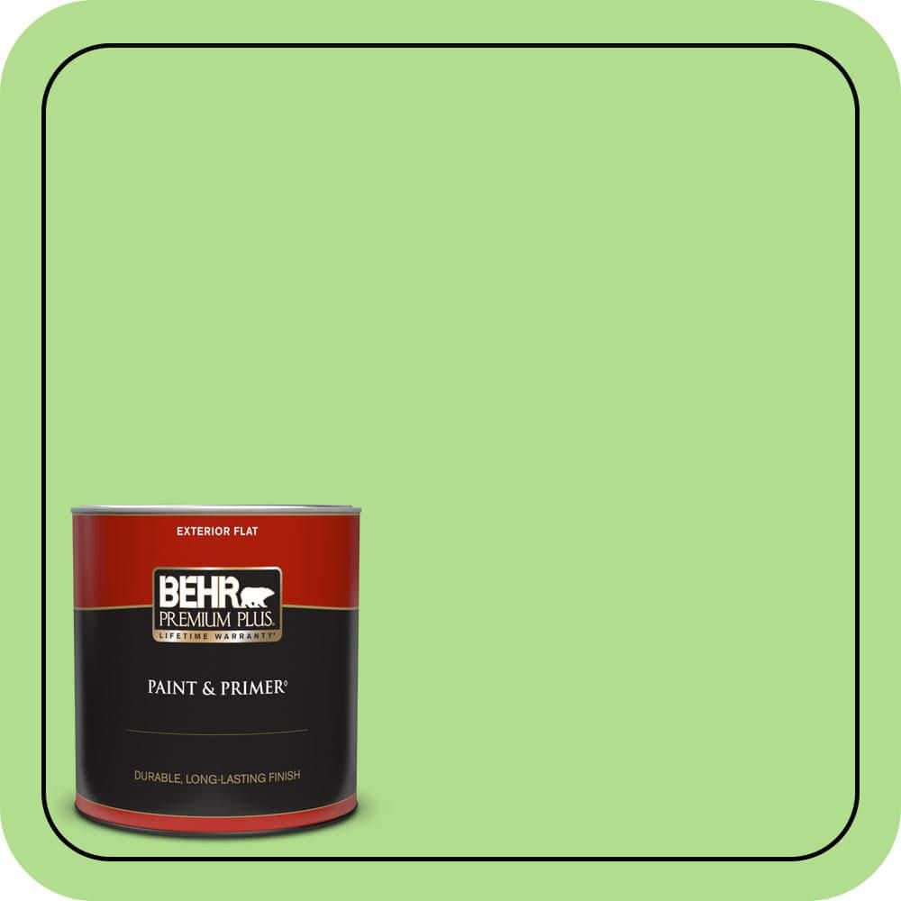 BEHR PREMIUM PLUS 1 qt. #MQ4-46 Early Spring Flat Exterior Paint & Primer